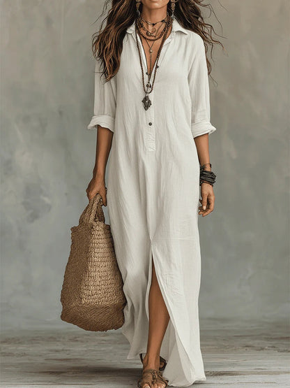Abito maxi da donna con silhouette valorizzante – Elegante e fluido
