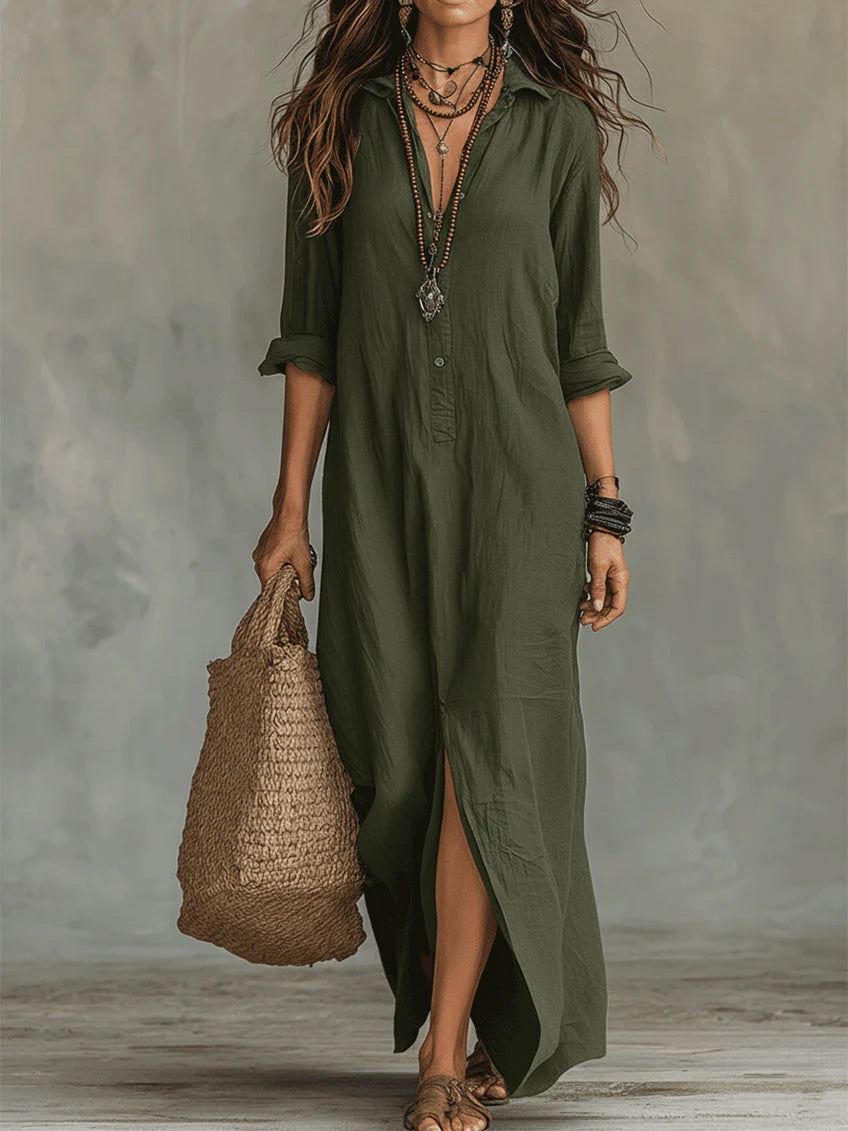 Abito maxi da donna con silhouette valorizzante – Elegante e fluido