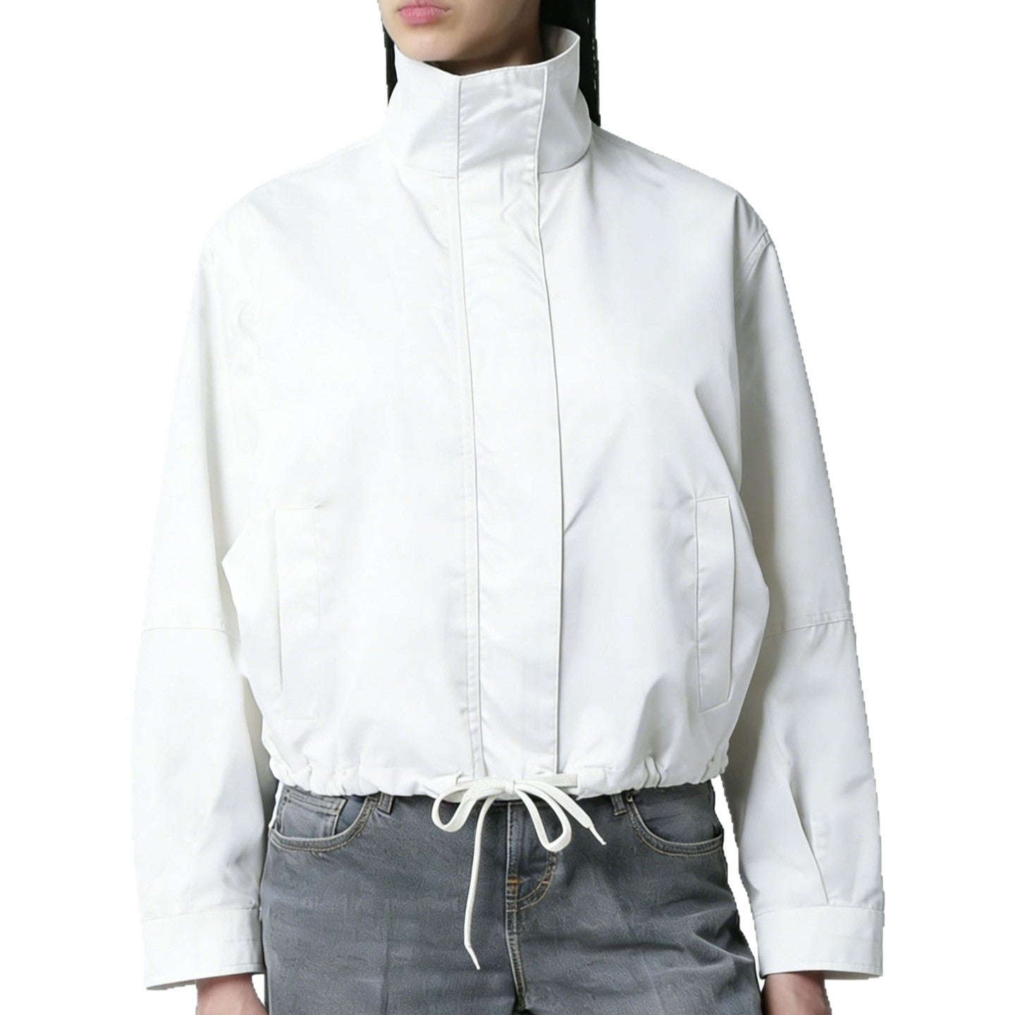 Trench femme col montant manches longues - Minimaliste et moderne