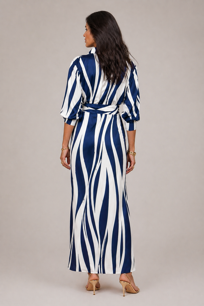 Robe maxi femme fluide a col V - Legere et flatteuse