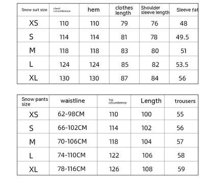 Ensemble de Ski Hivernal Unisexe – Tenue de Neige Respirante et Isolée en Deux Pièces