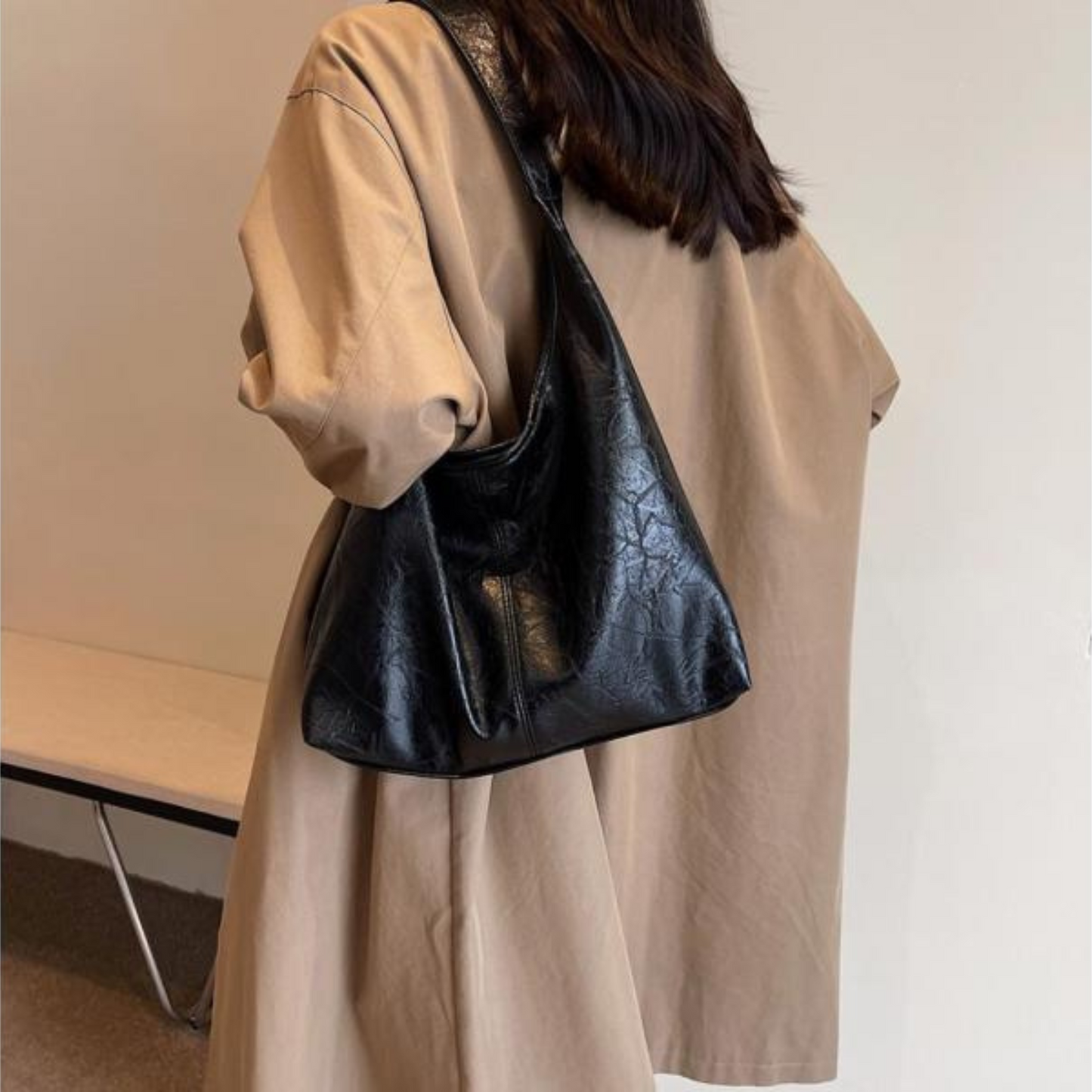 Sac Hobo Femme en Cuir Synthétique – Sac à Épaule Élégant