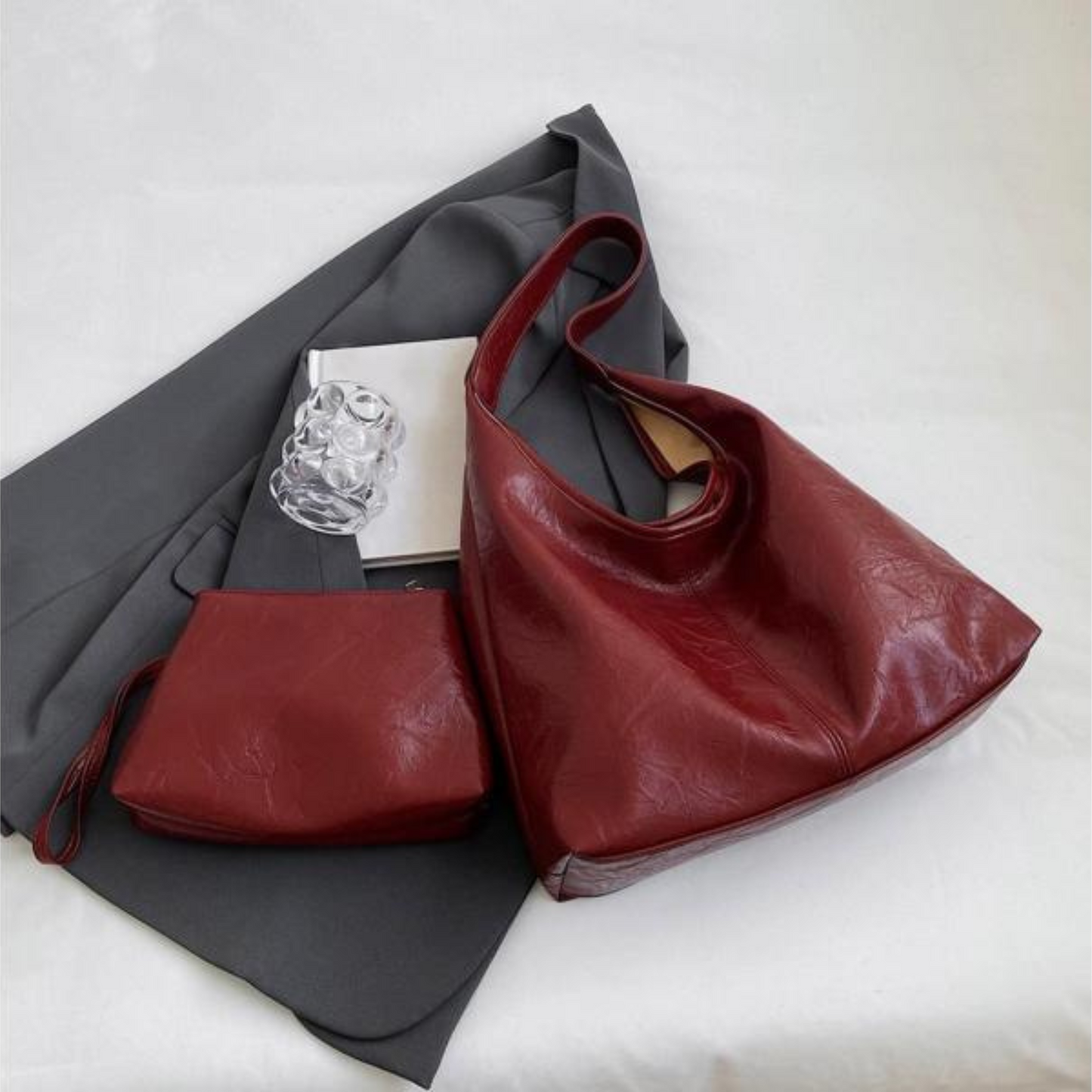 Sac Hobo Femme en Cuir Synthétique – Sac à Épaule Élégant