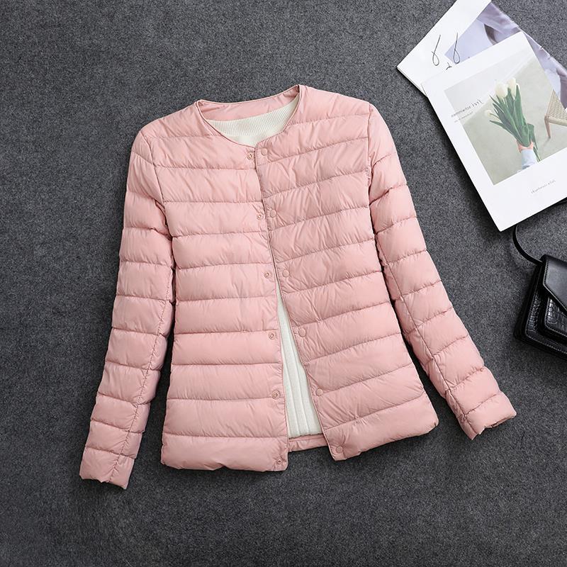 Veste légère isolante pour femme – Vêtement intérieur court à col rond