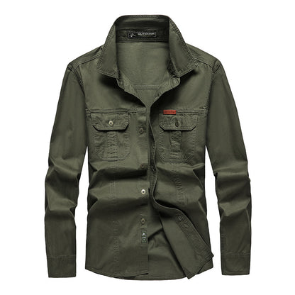 Chemise Cargo à Manches Longues Premium pour Homme – Vêtement de Travail Décontracté à Coupe Ample