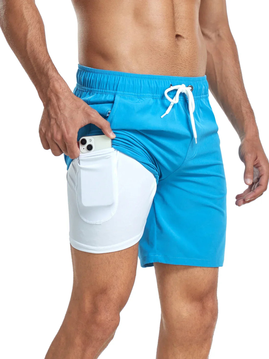 Short de bain athlétique à séchage rapide pour hommes