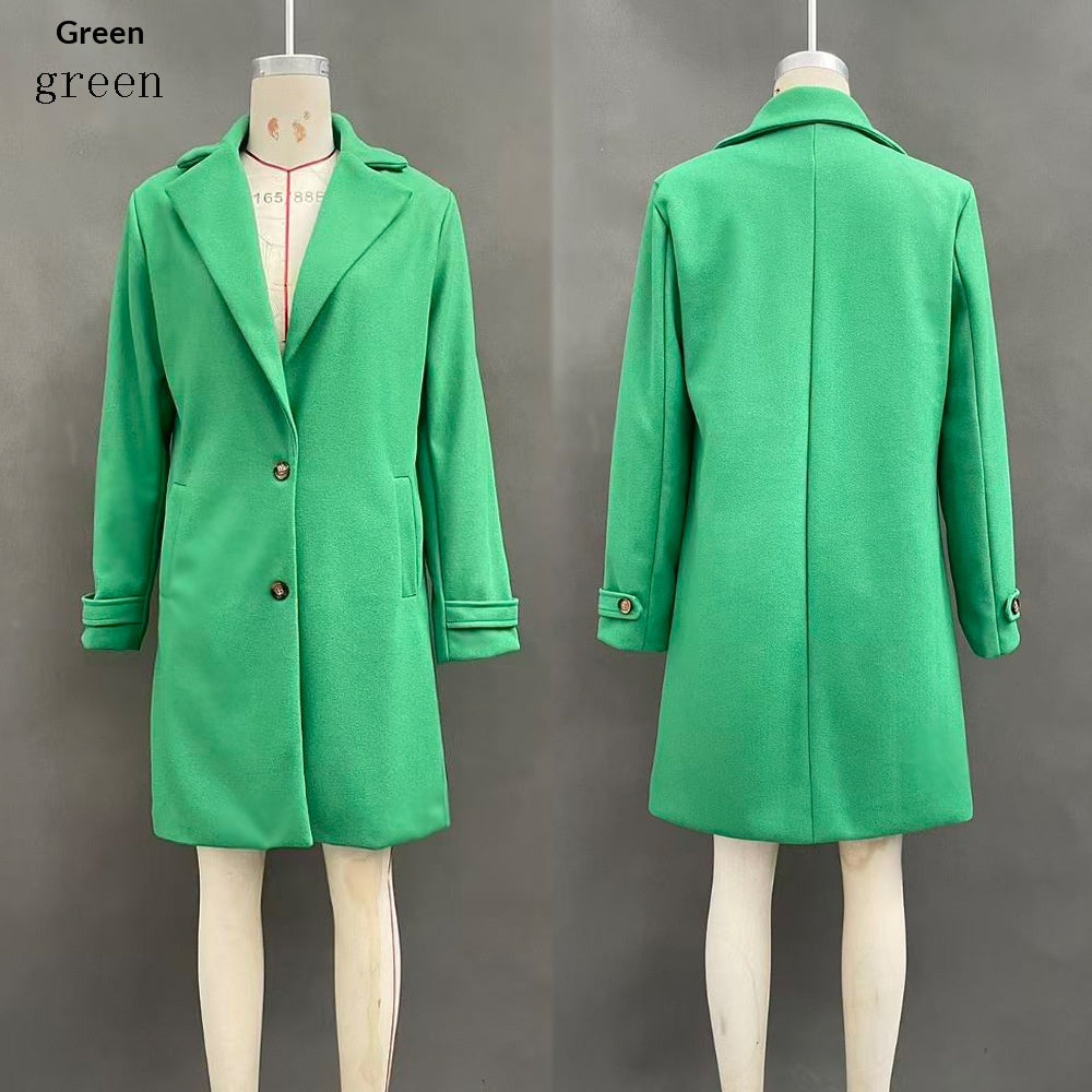 Manteau mi-long femme a revers - Retro et chic