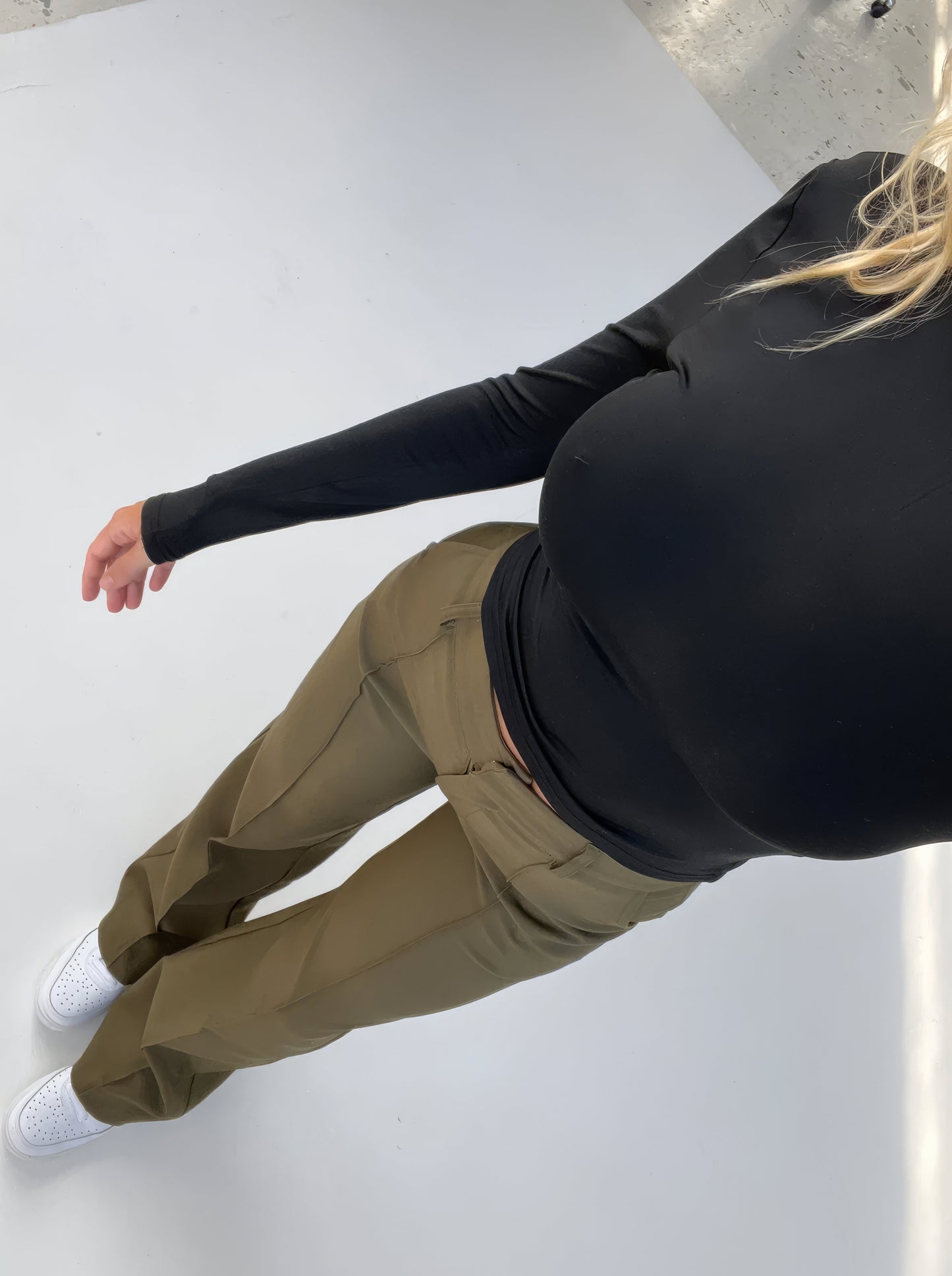 Pantalon Taille Haute à Jambes Droites