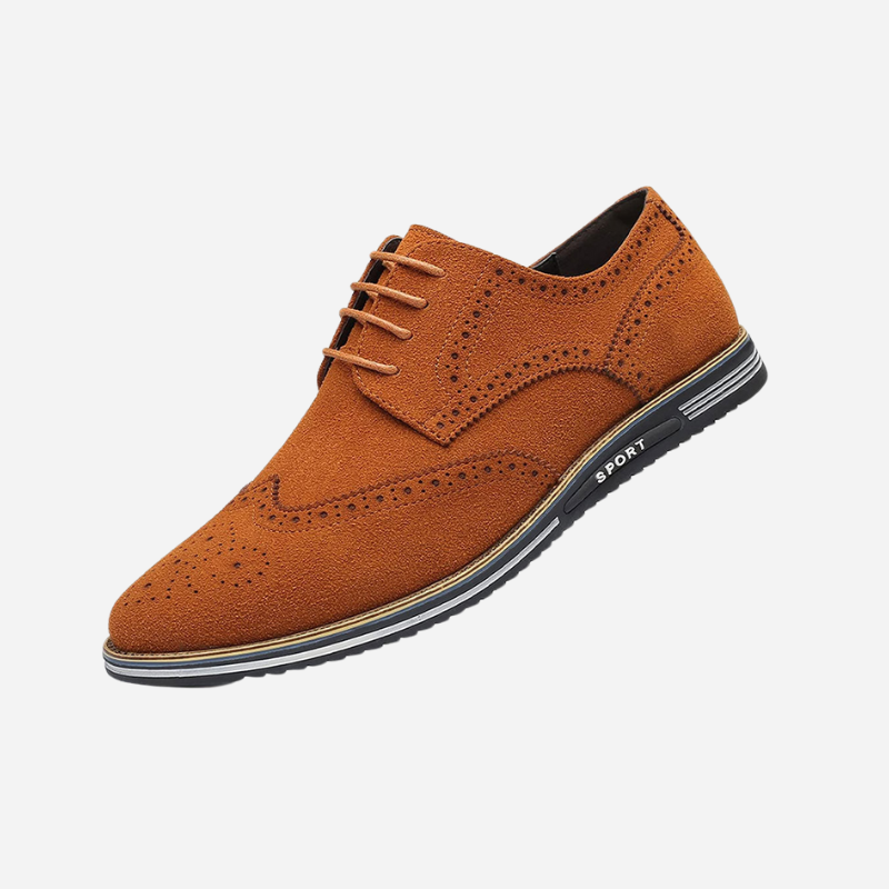 Chaussures Homme Noires En Daim À Lacets Plates