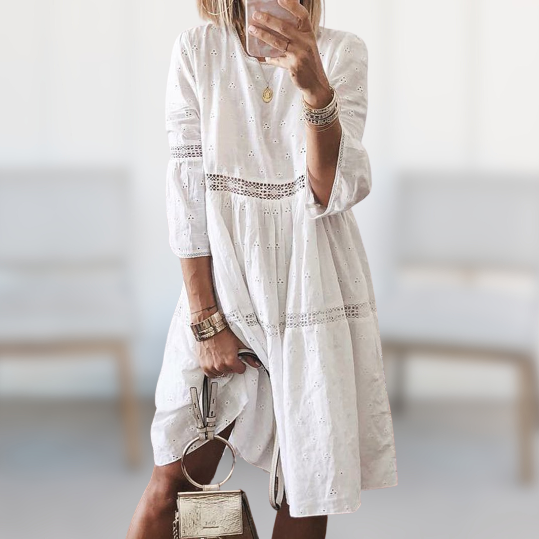 Robe D'Été Coton Femme – Coupe Ample Manches Longues