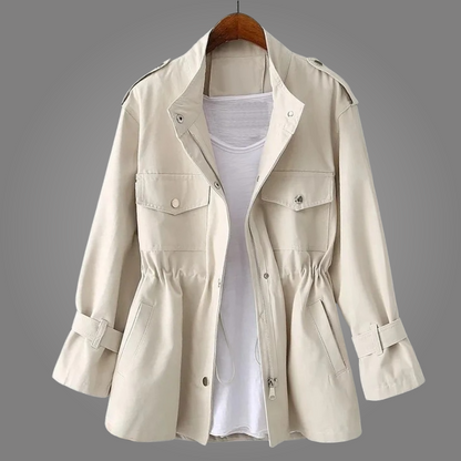 Veste Cargo Utility Élégante Femme – Manteau Décontracté à Manches Longues