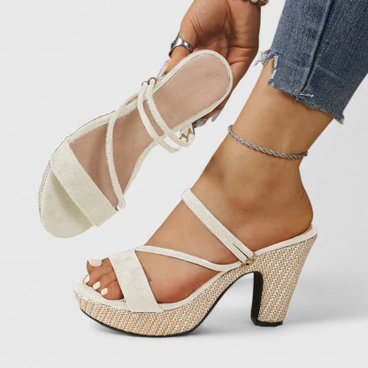 Sandales a talons femme a bride cheville - Elegantes et estivales