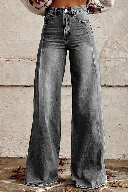 Pantalon en Denim Margovil – Taille Large Délavé – Style Décontracté