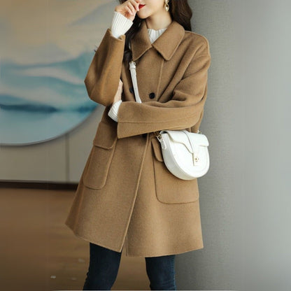 Manteau Double Boutonnage Élégant pour Femme – Stylish Format Outwear