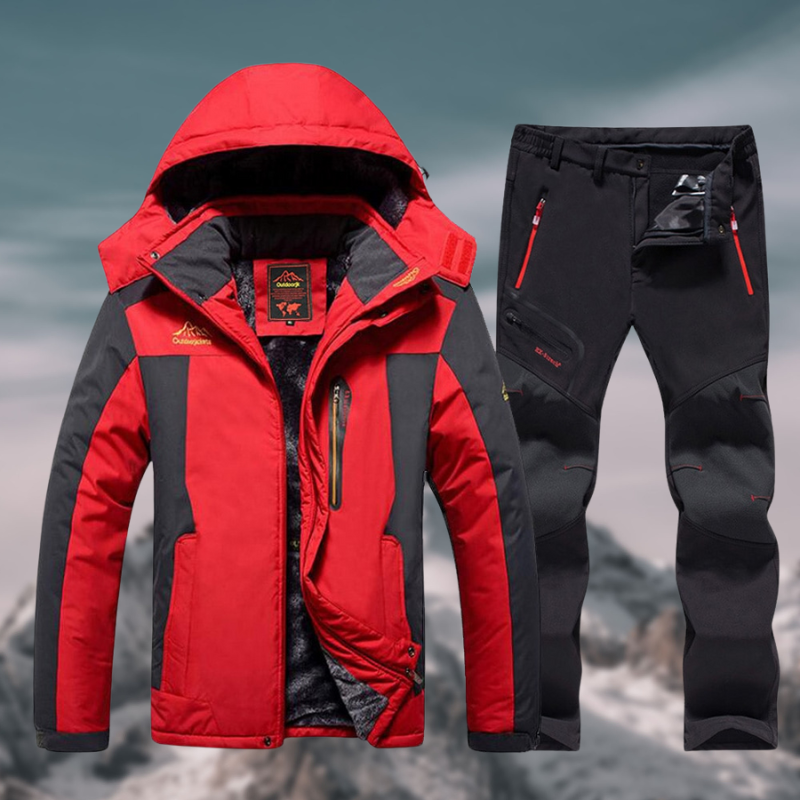 Veste Pantalon Neige Combinaison Ski PHASZ 2 Pièces - Veste Et Pantalon Imperméables Coupe-Vent Hiver Tenue Sport Neige Chaude