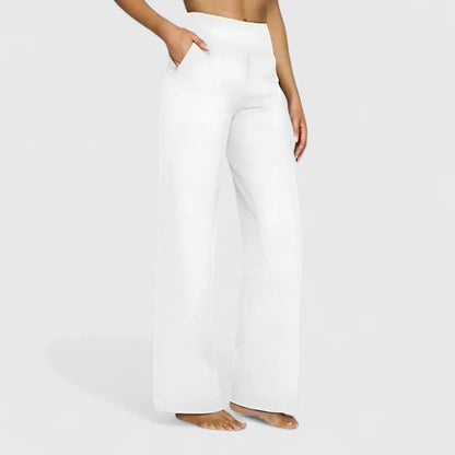 Pantalon Femme Taille Haute à Jambe Droite – Coupe Décontractée Confortable