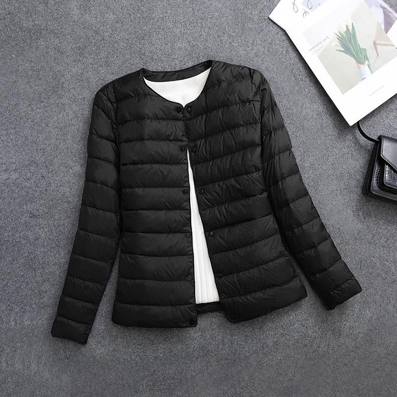 Veste légère isolante pour femme – Vêtement intérieur court à col rond