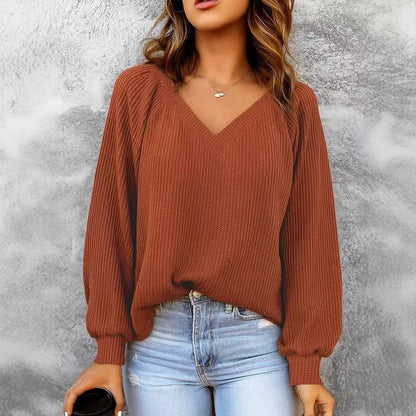 Women's loose-knit sweater - Casual and comfortable
