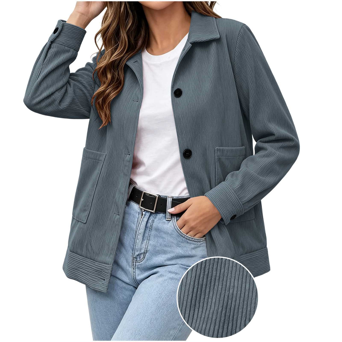 Giacca casual da donna con revers - Semplice e raffinata