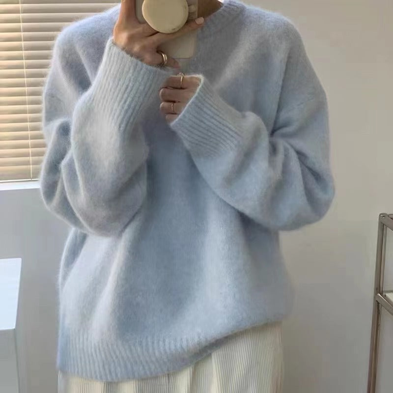 Pull Femme Oversize Luxueux – Jumper Coupe Ample en Mélange de Mohair