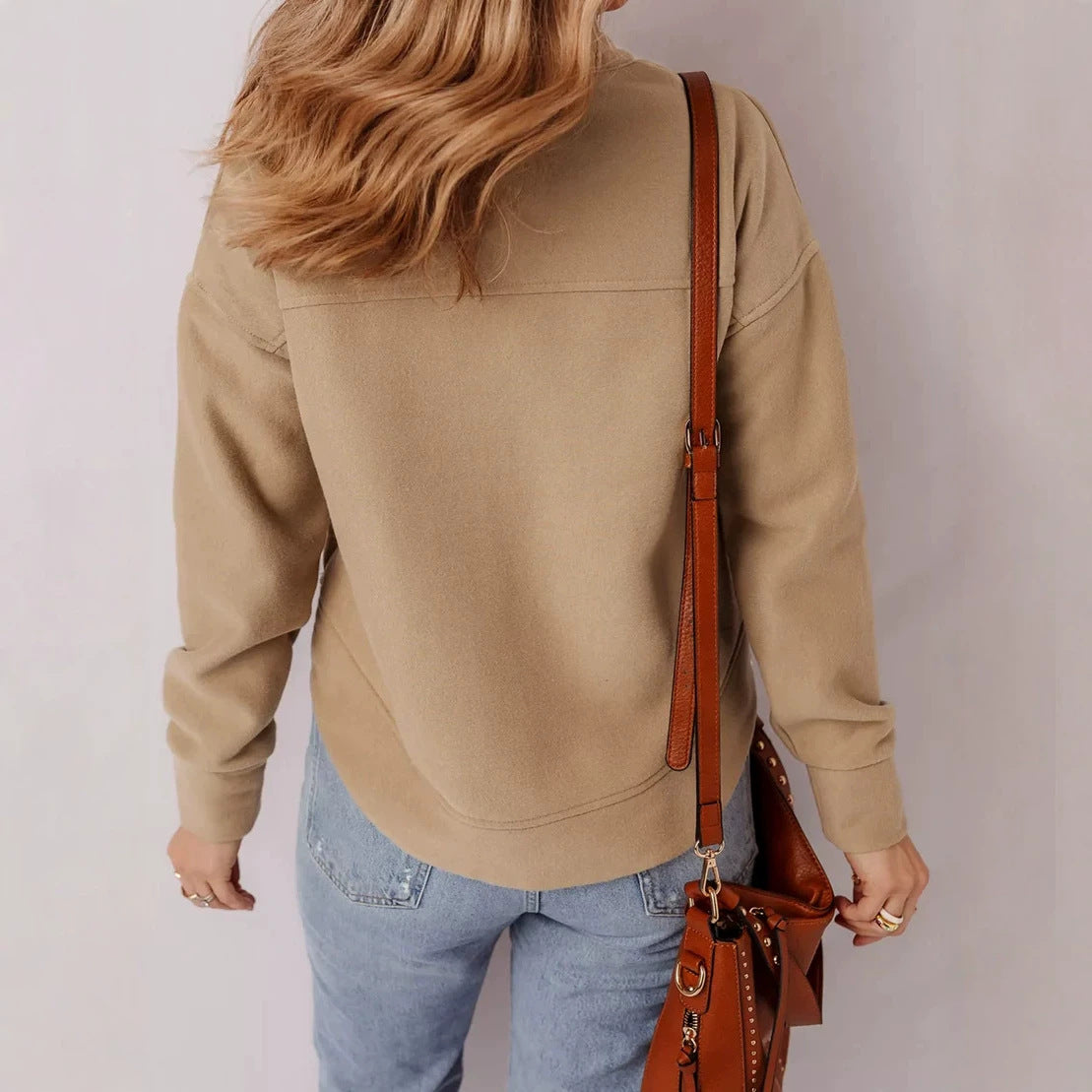 Women's Drop-Shoulder Sweatshirt – Soft and Comfortable