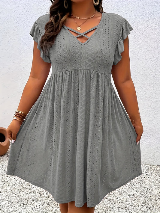 Mini robe décontractée à manches courtes – Parfaite pour les journées chaudes