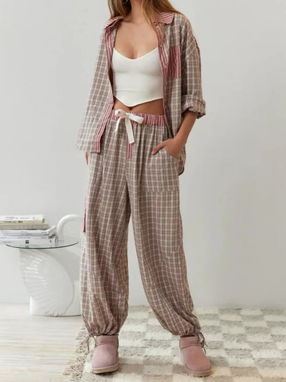 Pyjama 2 pièces de luxe à coupe décontractée pour femmes - Confort, Qualité