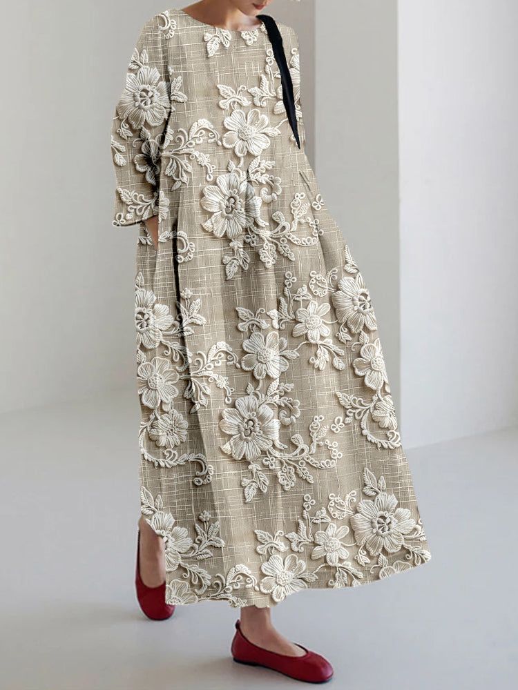 Abito maxi stampato donna – Elegante e fluido