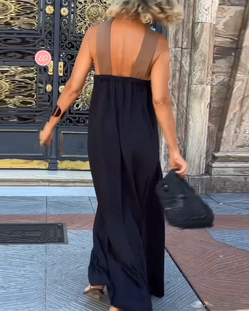 Robe D'Été Femme Coupe Fluide Et Col Croisé Flatteur