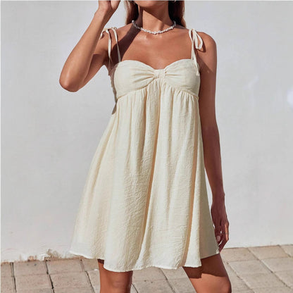 Robe Mini Élégante Unie pour Femme – Coupe Ample Confortable et Stylée