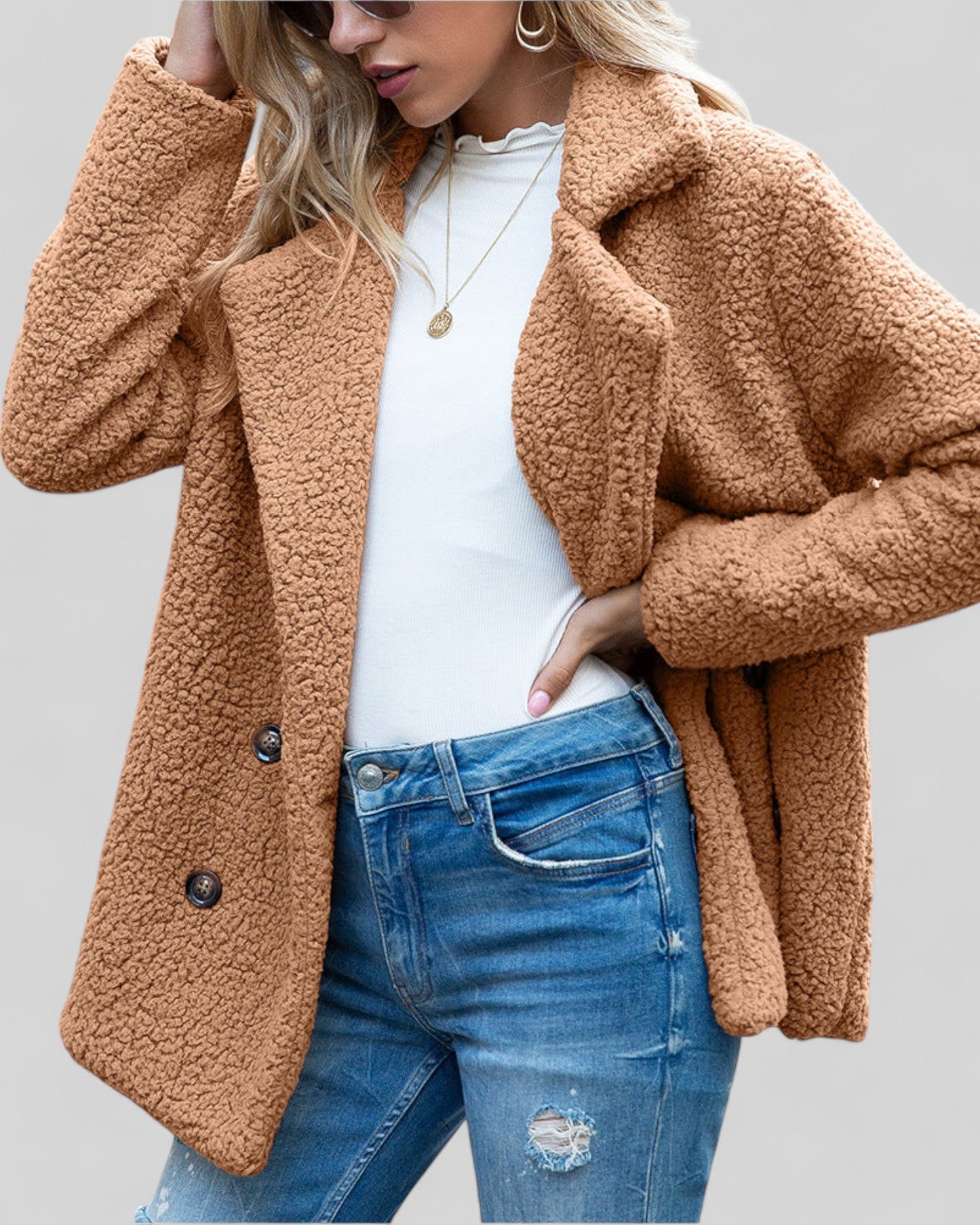 Manteau Doux Élégant pour Femme – Vêtement d’Extérieur Confortable