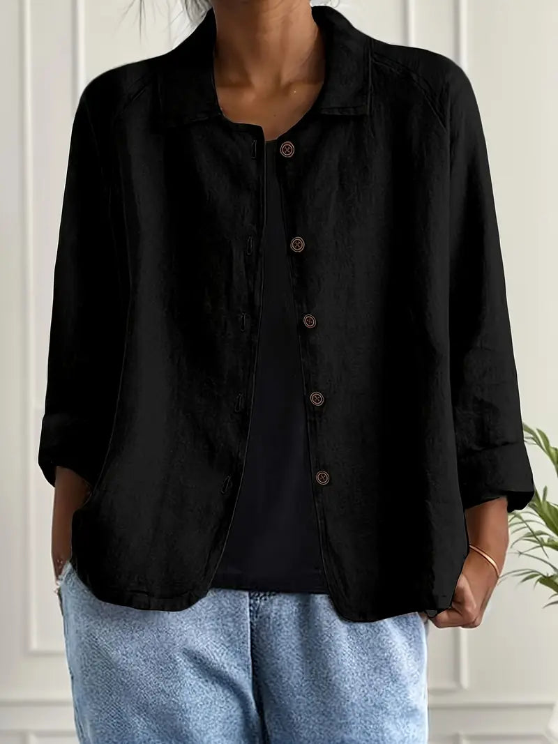 Blouse Décontractée Femme – Veste Légère Pour Superposition Quotidienne