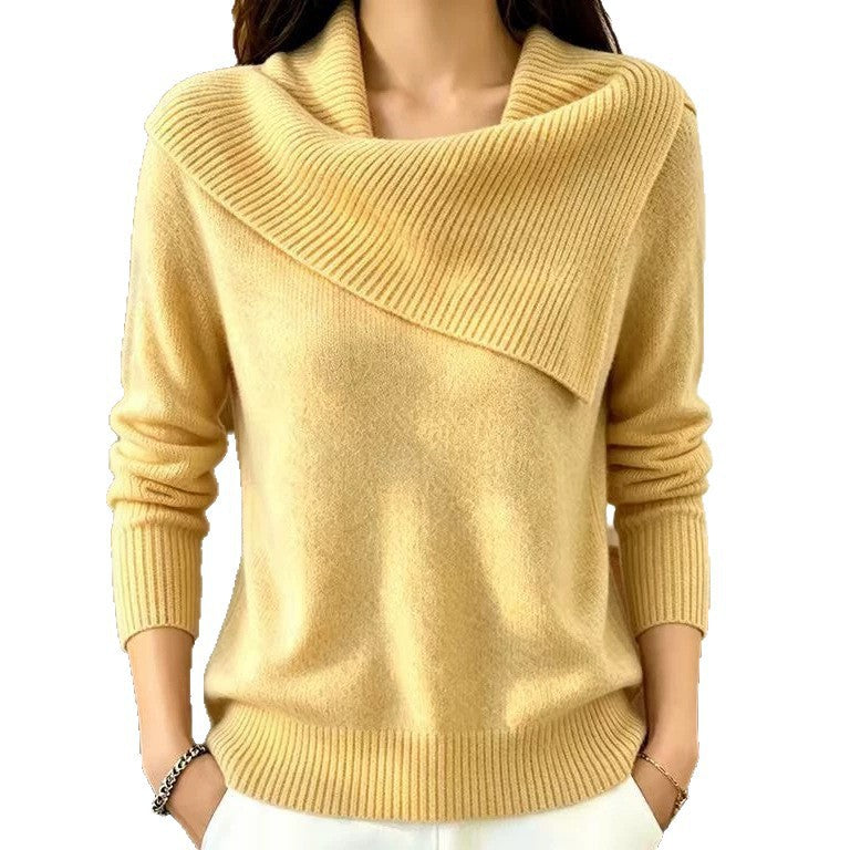 Pullover da donna casual con colletto rovesciato: comodo e versatile