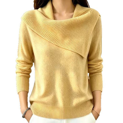 Pullover da donna casual con colletto rovesciato: comodo e versatile