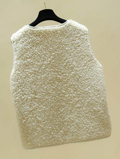 Gilet sans manches chaud pour femme