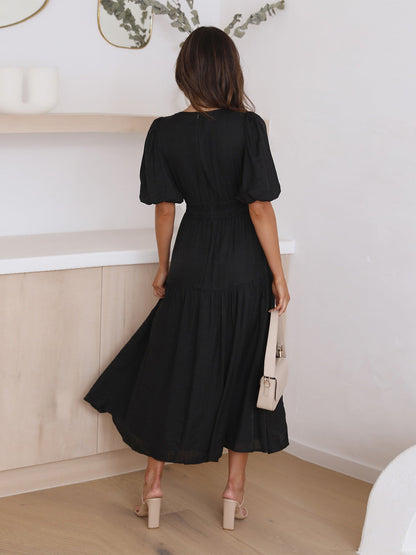 Femmes flatteuse évasée maxi invitée mariage robe – Testing