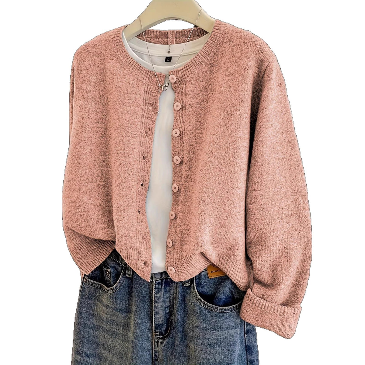 Cardigan court femme col rond - Doux et facile