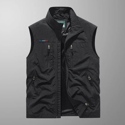 Men's zip-up bodywarmer with stand-up collar - Practical and versatile