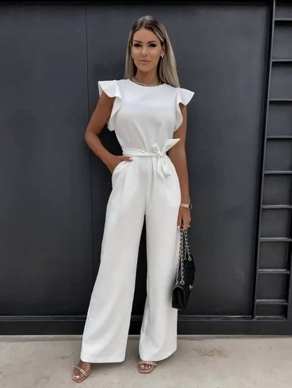 Combinaison élégante et confortable femmes à manches papillon – Tenue une-pièce légère et stylée pour occasions formelles et décontractées