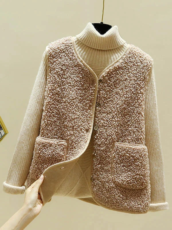 Gilet sans manches chaud pour femme