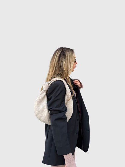 Sac Femme Moyen en Suédine Tressée – Style Élégant Noué au Quotidien