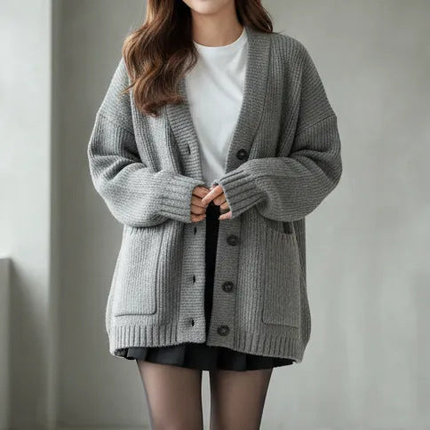Cardigan da donna in maglia stile coreano - Morbido e alla moda