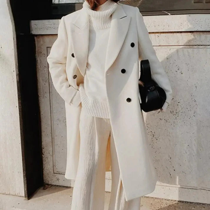 Manteau Femme Oversize Long En Laine Pour Hiver – Manteau Chaud Chic
