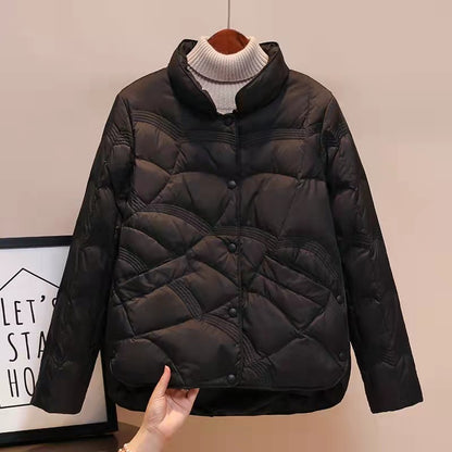 Veste légère matelassée premium pour femme – Manteau élégant à col montant