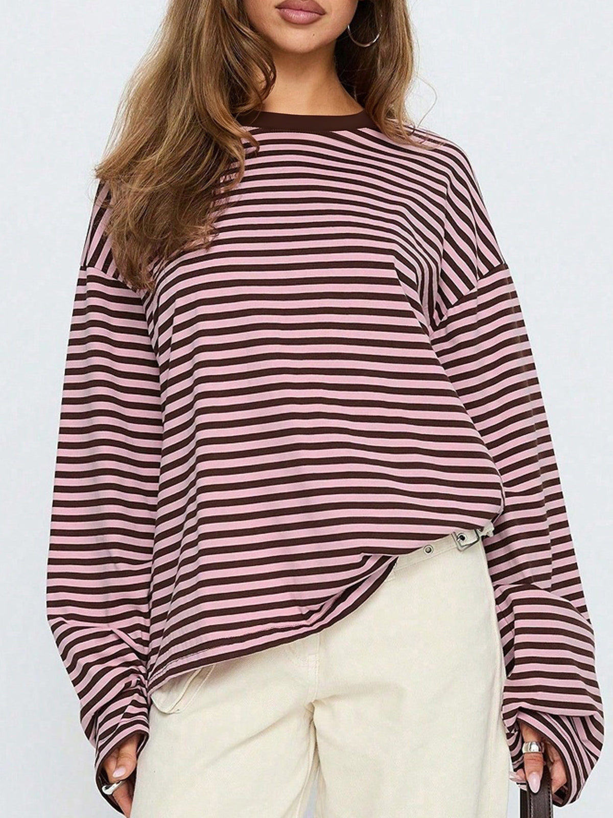 T-shirt da donna girocollo color block - Morbido e versatile