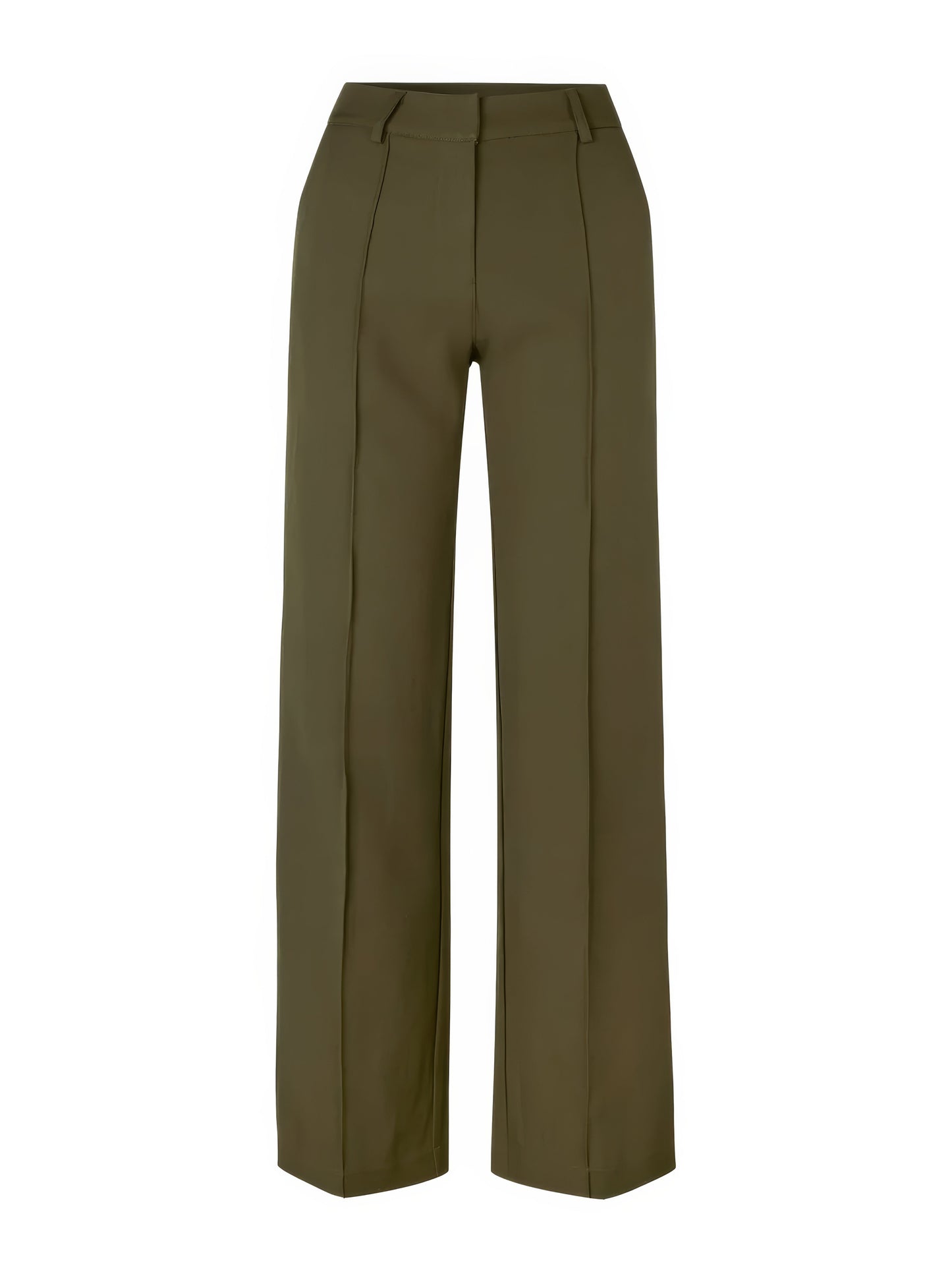Pantalon Taille Haute à Jambes Droites