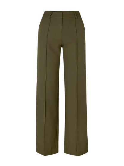 Pantalon Taille Haute à Jambes Droites