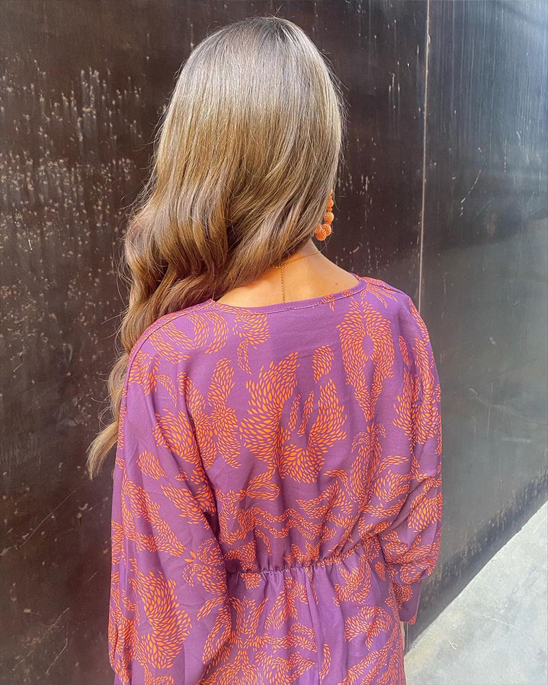 Robe Midi Élégante à Décolleté en V Femme – Coupe Flatteuse, Détail Raffiné