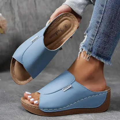 Sandales Femme à Plateforme Confort – Brides Réglables avec Soutien de la Voûte Plantaire