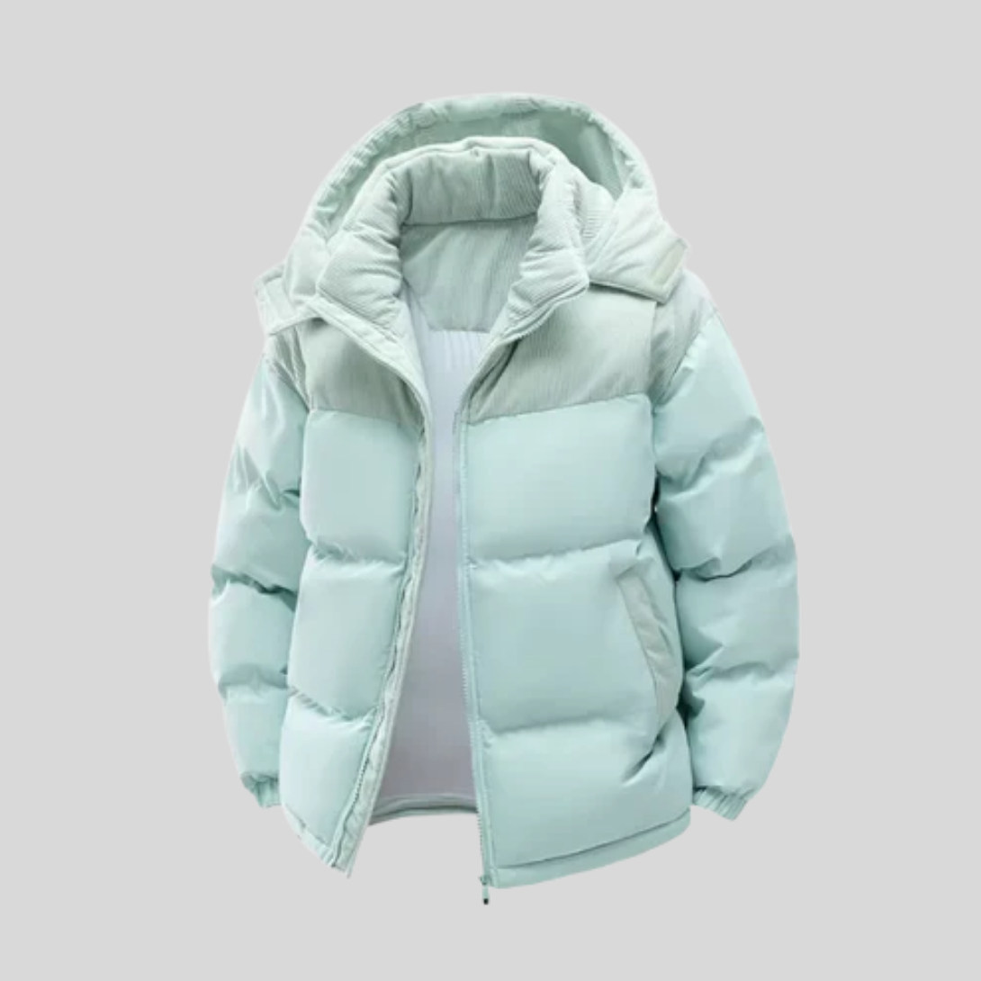 Doudoune Colorblock Homme – Manteau Hiver Capuche Isolé